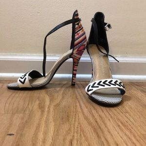Fun, Colorful Heel Pumps- Size 6
